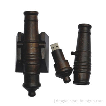 Elegant Wood Cannon Design USB Flash Drive Disk